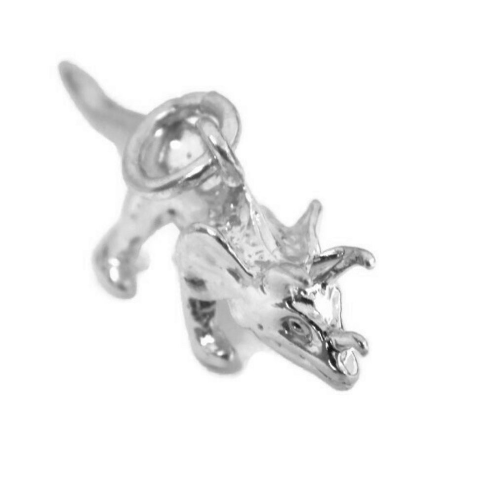 Triceratops Dinosaur Pendant Sterling silver .925 - Picture 2 of 4